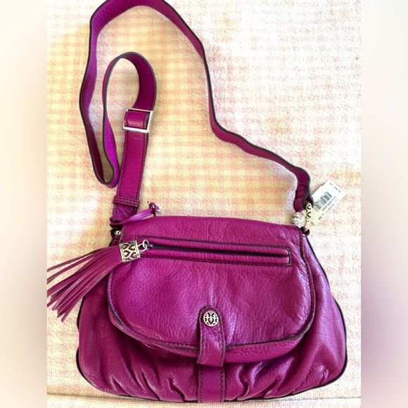 BRIGHTON Purple Leather CROSSBODY Women's Bag - Picture 2 of 12